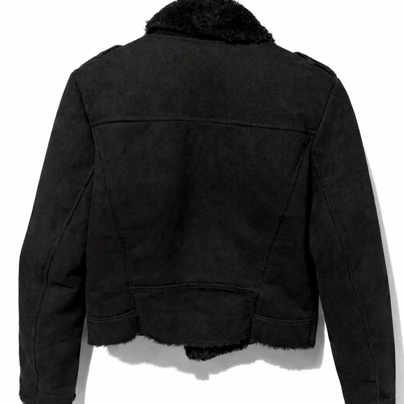 Zara Black Faux Fur Teddy Jacket - Picture 2 of 3